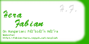 hera fabian business card